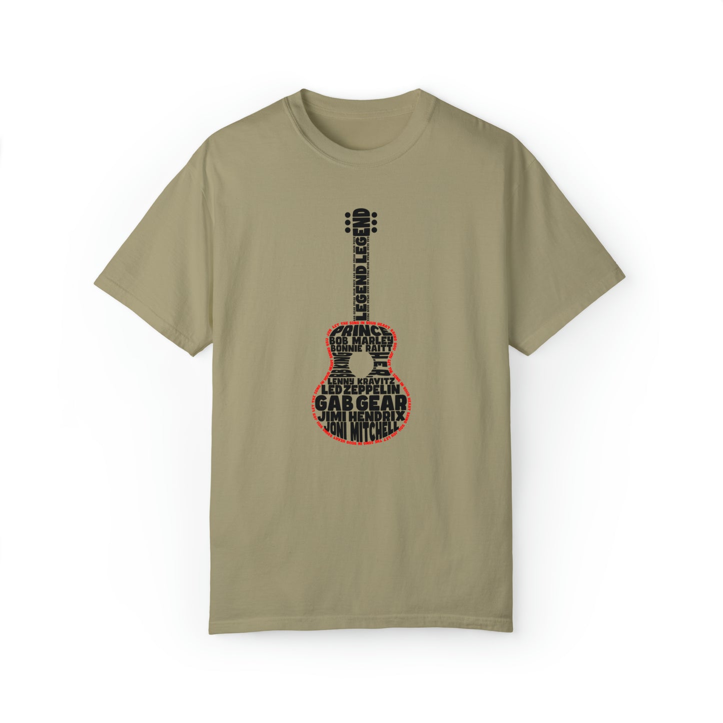 LEGEND Guitar (BK) - Unisex Garment-Dyed T-shirt