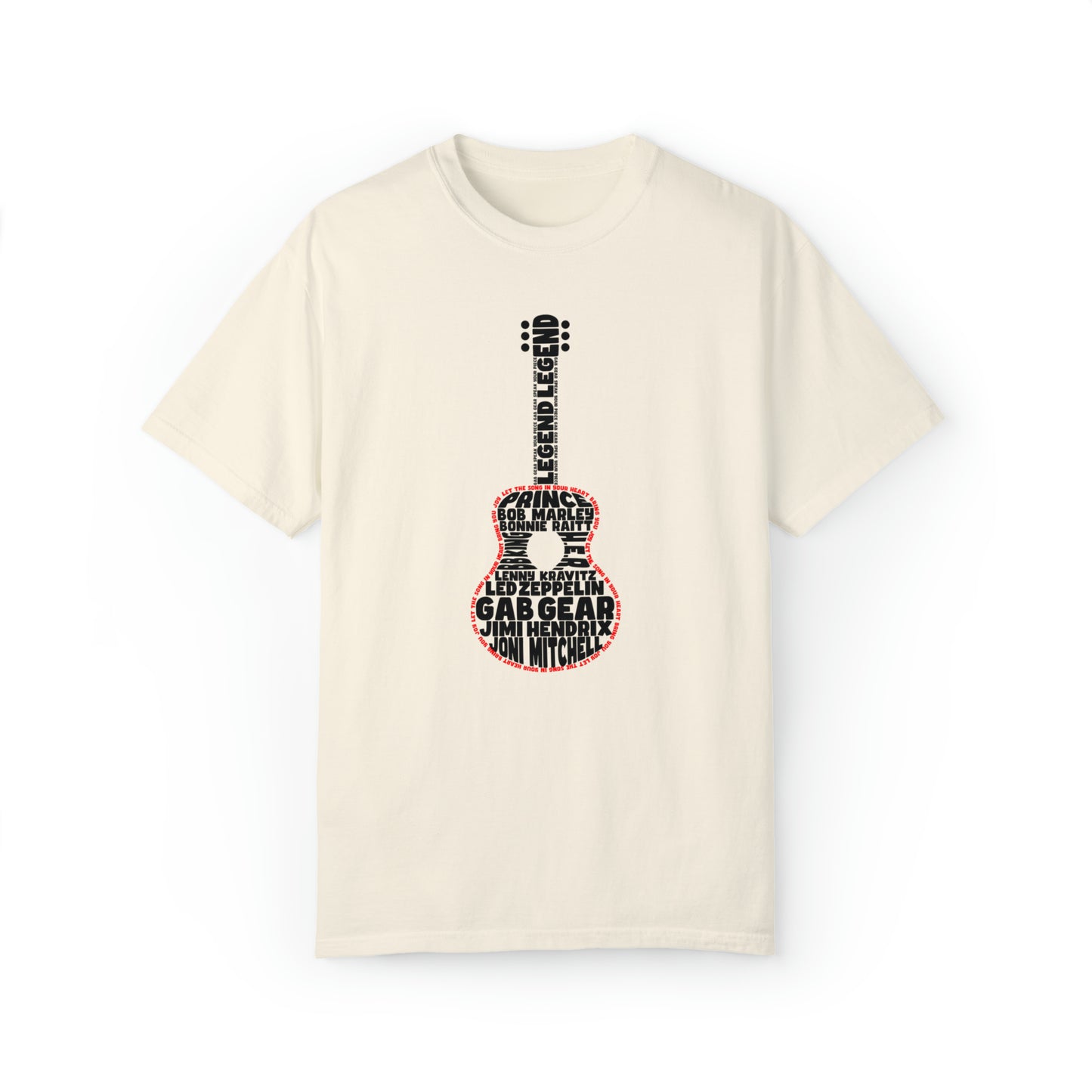 LEGEND Guitar (BK) - Unisex Garment-Dyed T-shirt